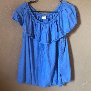 Blue off the shoulder top!